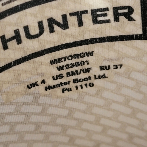 Hunter Tall Gold Rainboots Size 37/6 - Picture 12 of 13